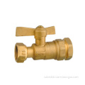 Straight type brass lockable ball valve